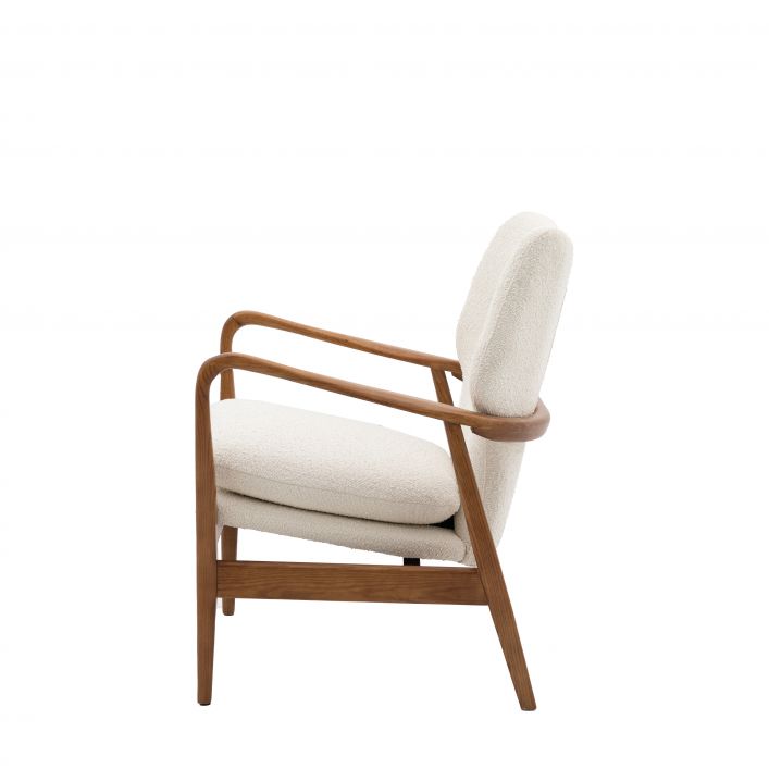 ARNY Cream Mid Century Style Small Armchair | MalletandPlane.com