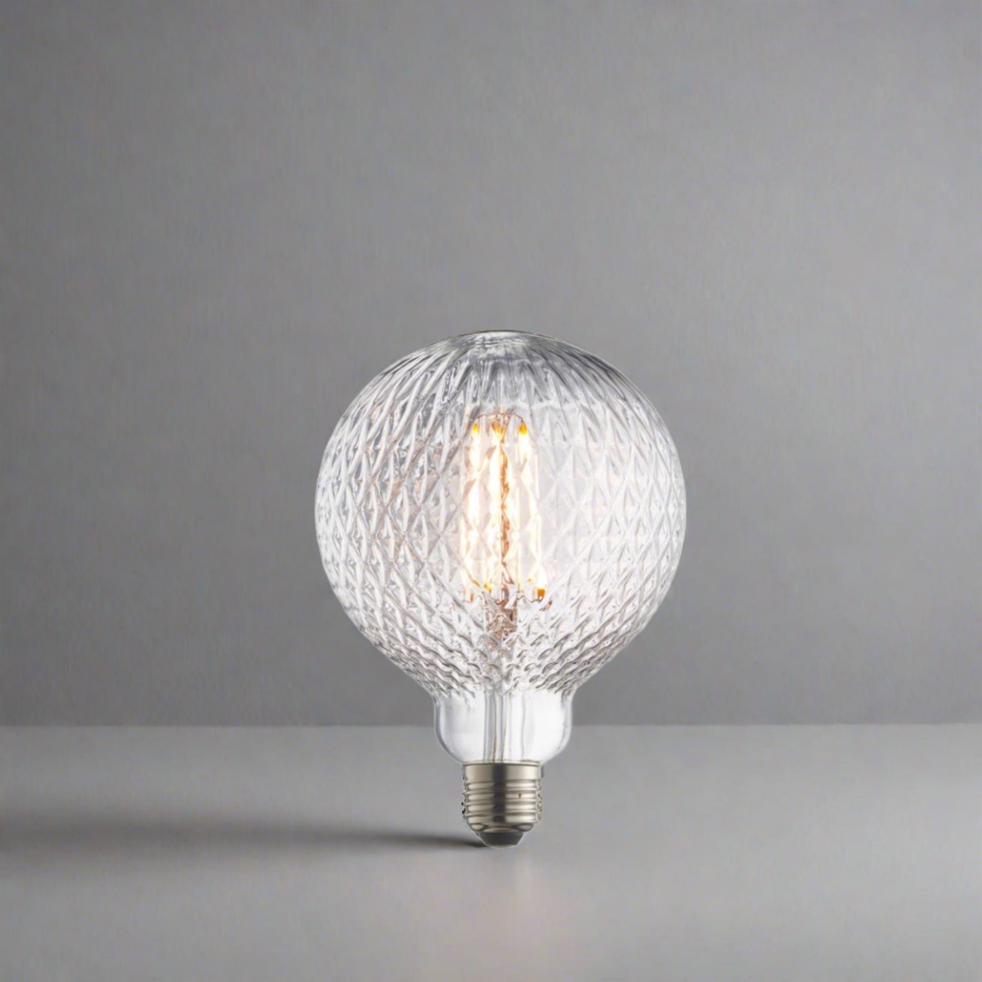 Faceted Clear Glass E27 LED Filament Bulb | malletandplane.com