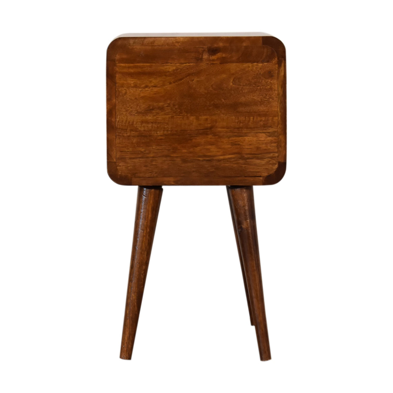 Century Handmade Solid Wood 2 drawer chestnut mini bedside table| malletandplane.com