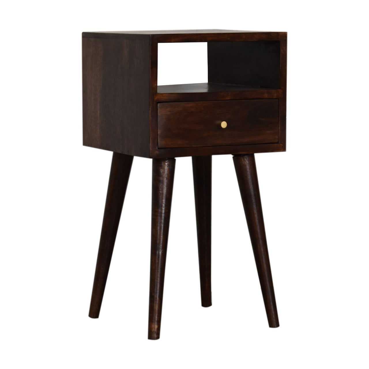 Ronan Slim Bedside Table in Walnut Finish  | malletandplane.com