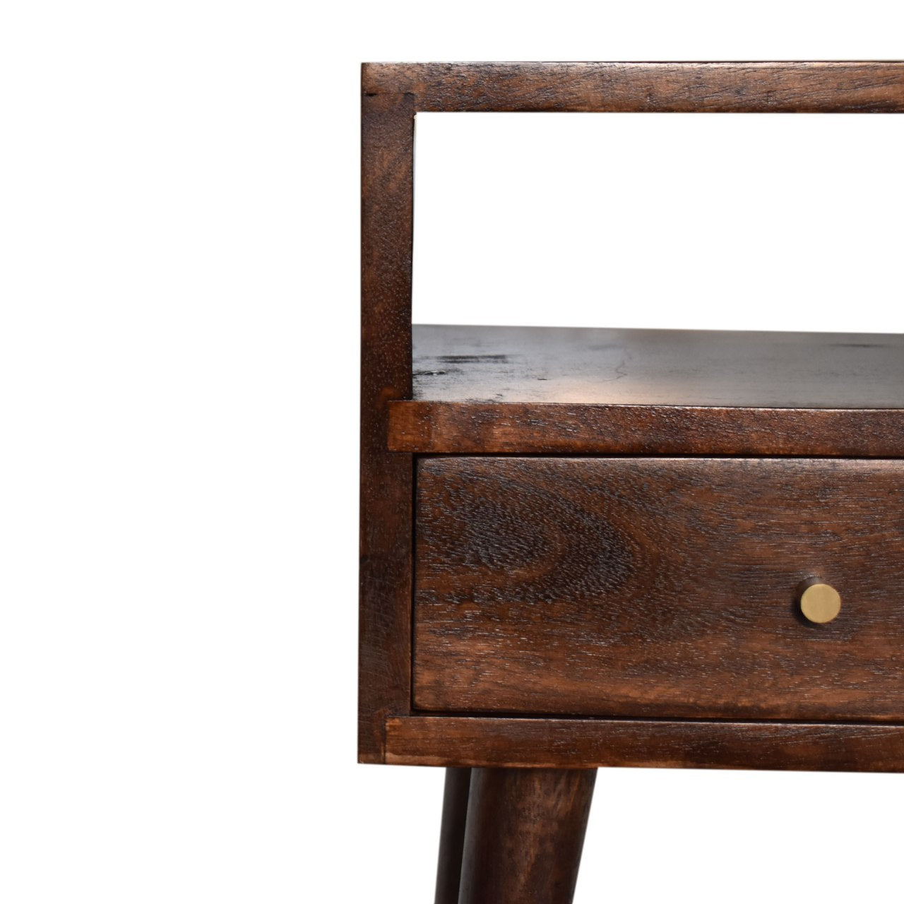 Ronan Slim Bedside Table in Walnut Finish  | malletandplane.com