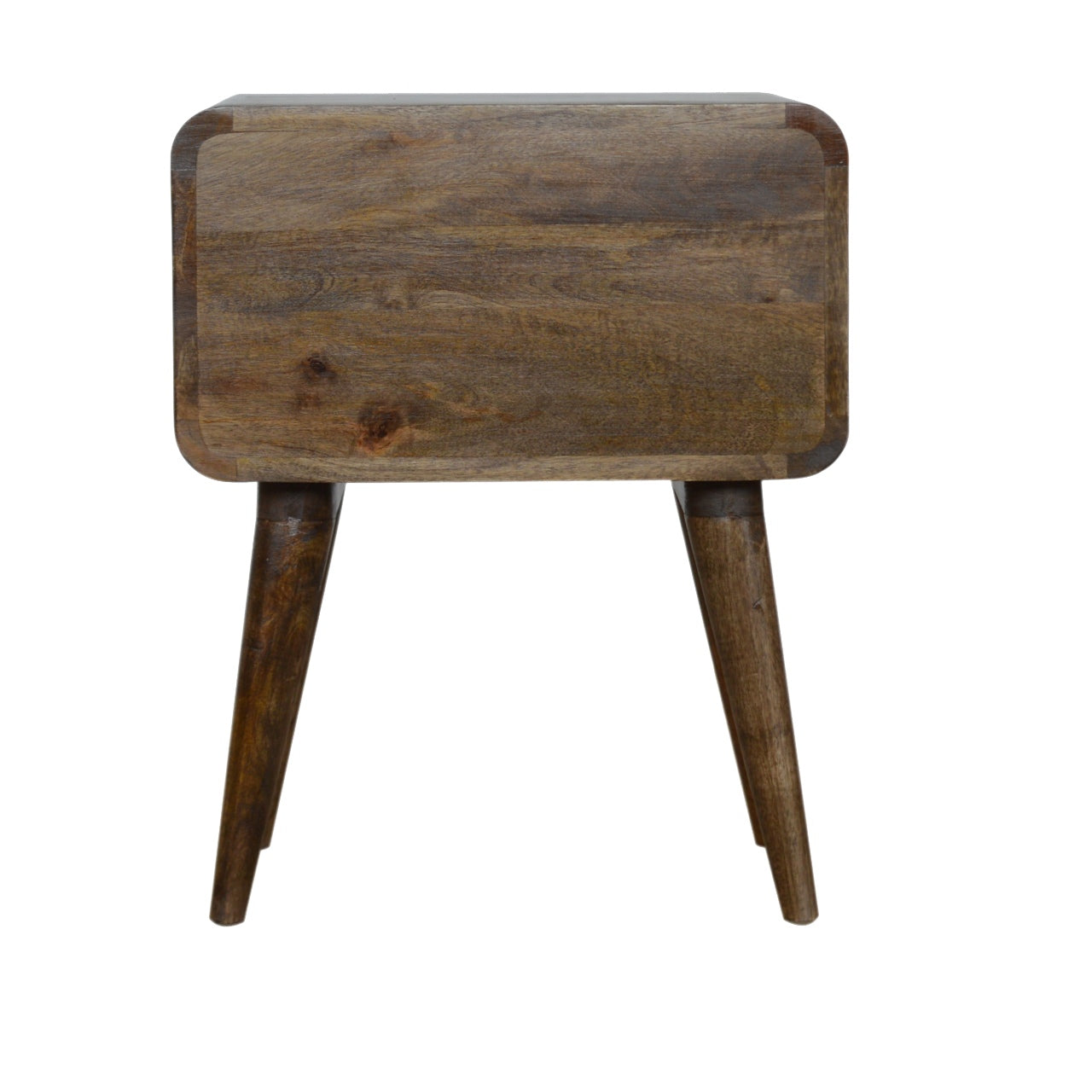 Clapham Handmade Solid Wood Bedside Table with 2 drawers and a subtle grey washed finish | malletandplane.com